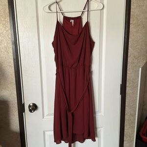 Spaghetti straps with a belt